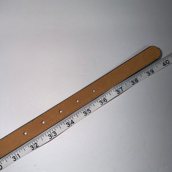 Persaman New York Belt Womens Large Kelly Green Italian Leather Quiet Luxury - Picture 7 of 10